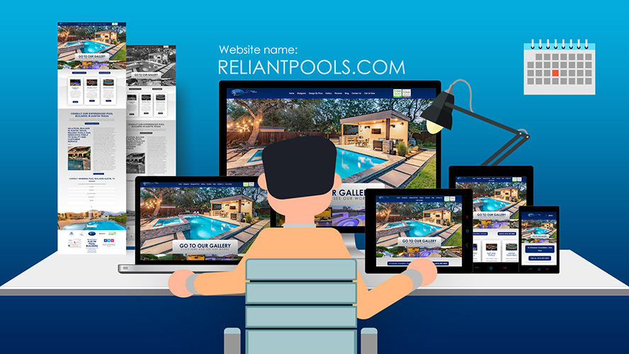 Website Makeover: Reliant Pools